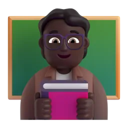 Teacher: Dark Skin Tone emoji on Microsoft