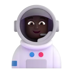 Emoji Astronauta: carnagione scura su Microsoft