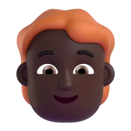 Emoji Dewasa: ton kulit gelap dan rambut merah pada Microsoft