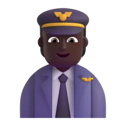 Emoji Pilota: carnagione scura su Microsoft