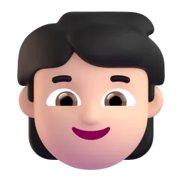 Child: Light Skin Tone emoji on Microsoft