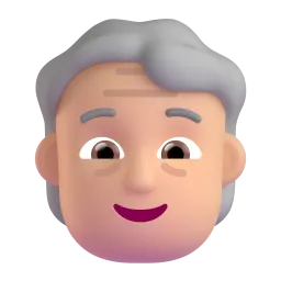 Older Person: Medium Skin Tone emoji on Microsoft