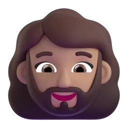 Emoji Wanita: ton kulit sederhana cerah dan janggut pada Microsoft