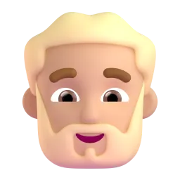 Man: Medium Skin Tone, Beard emoji on Microsoft