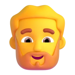Emoji Hombre: barba en Microsoft