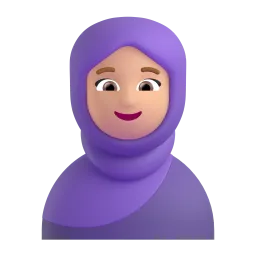 Microsoft üzerinde Başörtülü kadın: orta cilt tonu emojisi