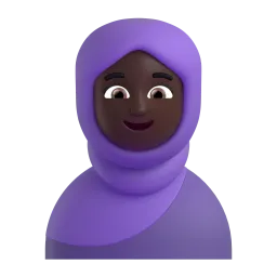 Emoji Wanita bertudung: ton kulit gelap pada Microsoft