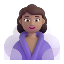 Woman in Steamy Room: Medium-Light Skin Tone emoji on Microsoft