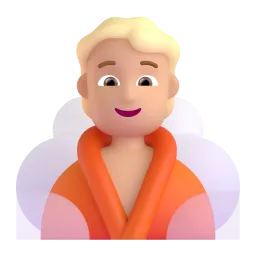 Person in Steamy Room: Medium Skin Tone emoji on Microsoft