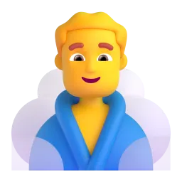 Man in Steamy Room emoji on Microsoft