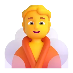 Person in Steamy Room emoji on Microsoft