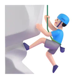 Man Climbing: Light Skin Tone emoji on Microsoft