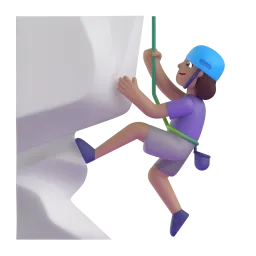 Woman Climbing: Medium-Light Skin Tone emoji on Microsoft