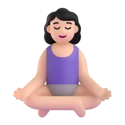 Emoji Femme dans la posture du lotus : peau claire sur Microsoft