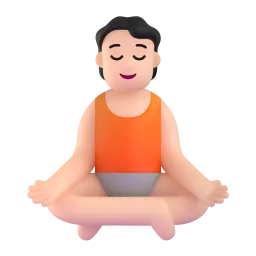 Person in Lotus Position: Light Skin Tone emoji on Microsoft