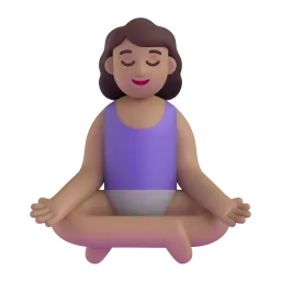 Woman in Lotus Position: Medium-Light Skin Tone emoji on Microsoft