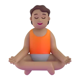 Person in Lotus Position: Medium-Light Skin Tone emoji on Microsoft
