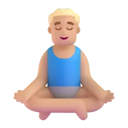 Man in Lotus Position: Medium Skin Tone emoji on Microsoft