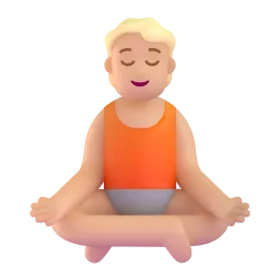Person in Lotus Position: Medium Skin Tone emoji on Microsoft