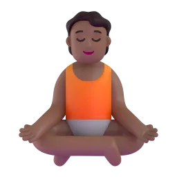 Emoji Personne dans la posture du lotus : peau mate sur Microsoft