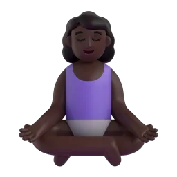 Emoji Femme dans la posture du lotus : peau foncée sur Microsoft