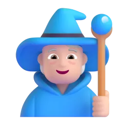 Magier(in): helle Hautfarbe-Emoji auf Microsoft