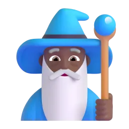 Emoji Mago: tono de piel oscuro medio en Microsoft