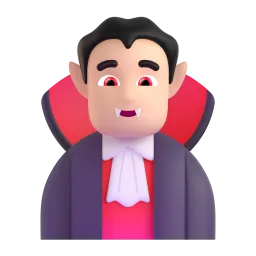 Man Vampire: Light Skin Tone emoji on Microsoft
