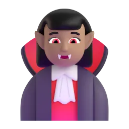 Emoji Vampiresa: tono de piel claro medio en Microsoft