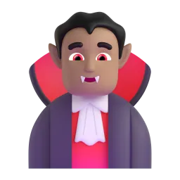 Emoji Vampiro uomo: carnagione abbastanza chiara su Microsoft