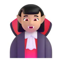 Emoji Ma cà rồng nữ: màu da trung bình trên Microsoft