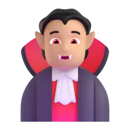 Vampire: Medium Skin Tone emoji on Microsoft