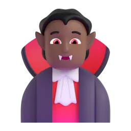 Emoji Puntianak: ton kulit sederhana gelap pada Microsoft