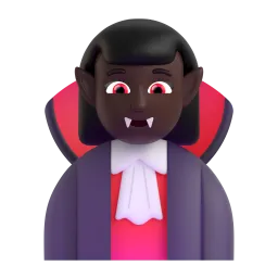 Emoji Puntianak wanita: ton kulit gelap pada Microsoft