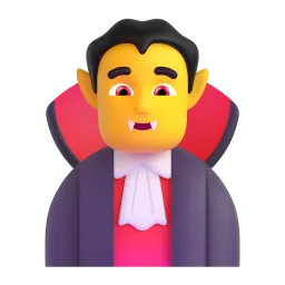 Emoji Puntianak lelaki pada Microsoft