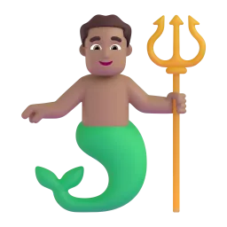 Merman: Medium-Light Skin Tone emoji on Microsoft