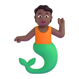 Wassermensch: mitteldunkle Hautfarbe-Emoji auf Microsoft