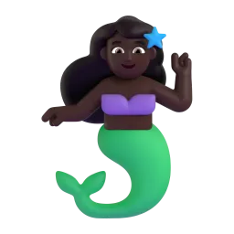 Emoji Sirena donna: carnagione scura su Microsoft