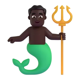 Emoji Duyung jantan: ton kulit gelap pada Microsoft