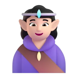 Woman Elf: Light Skin Tone emoji on Microsoft