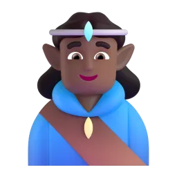 Man Elf: Medium-Dark Skin Tone emoji on Microsoft