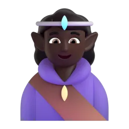Emoji Nữ quỷ: màu da tối trên Microsoft