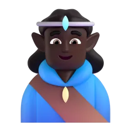 Man Elf: Dark Skin Tone emoji on Microsoft