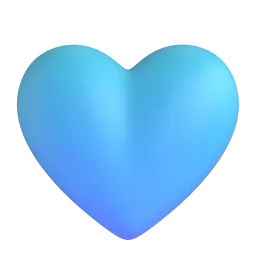 Emoji Cuore azzurro su Microsoft