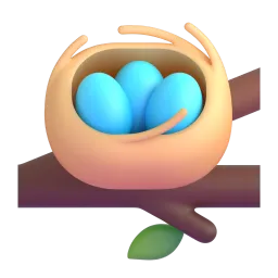 Emoji Nido con uova su Microsoft