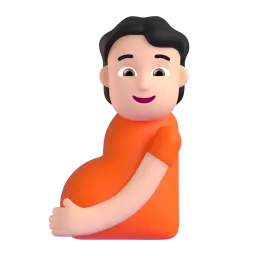 Pregnant Person: Light Skin Tone emoji on Microsoft