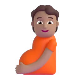 Pregnant Person: Medium-Light Skin Tone emoji on Microsoft