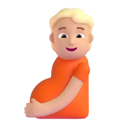 Pregnant Person: Medium Skin Tone emoji on Microsoft