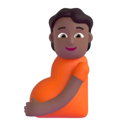 Pregnant Person: Medium-Dark Skin Tone emoji on Microsoft