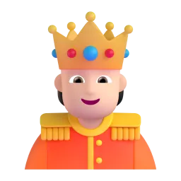 Person with Crown: Light Skin Tone emoji on Microsoft